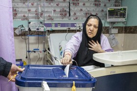 حضور مردم تهران پای صندوق های اخذ رای - بیمارستان بعثت