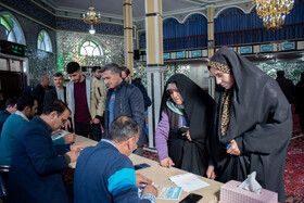 حضور مردم ارومیه در محل اخذ رای
