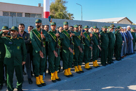استقبال از اولین شهید مدافع حرم نیروی دریایی هرمزگان شهید رضا زارعی