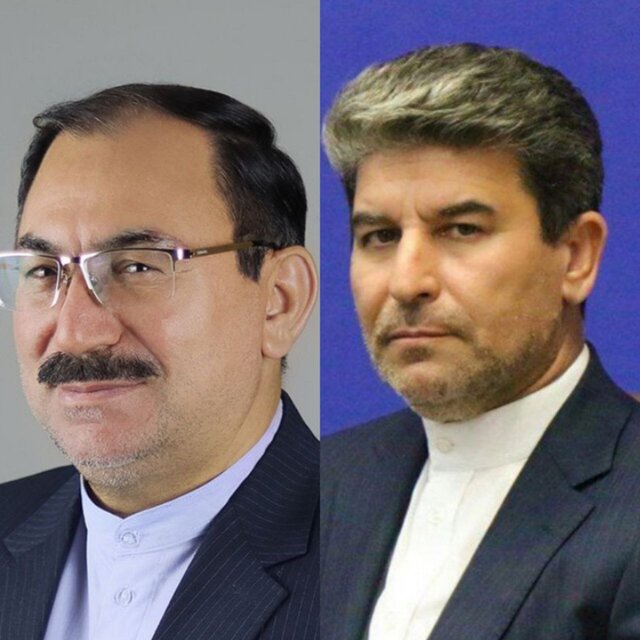 عکس سمت راست محمدمهدی شهریاری و عکس سمت چپ سیدمحمد پاکمهر. اعلام اسامی نمایندگان منتخب حوزه انتخابیه بجنورد