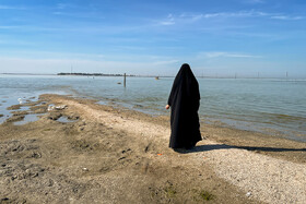 نمایی از ساحل بندر ترکمن