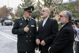 احمد وحیدی وزیر کشور و سردار احمدرضا رادان فرمانده فراجا  در حاشیه مراسم دانش‌آموختگی دانشجویان دانشگاه علوم انتظامی 