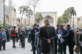 حضور محمدمهدی اسماعیلی وزیر فرهنگ و ارشاد اسلامی در مراسم تشییع پیکر آیتالله امامی کاشانی