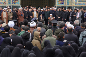 تشییع پیکر آیتالله امامی کاشانی در حرم مطهر رضوی