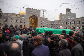 تشییع پیکر آیتالله امامی کاشانی در حرم مطهر رضوی