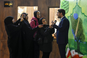 مهدی قربانی، رئیس دانشکده منابع طبیعی دانشگاه تهران در جمع خبرنگاران