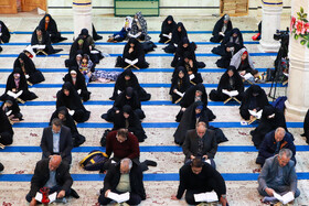 جمع خوانی قرآن کریم در حسینیه اعظم زنجان