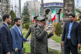  امیر آشتیانی، وزیر دفاع و پشتیبانی نیروهای مسلح در حاشیه دیدار با وزیر دفاع سوریه
