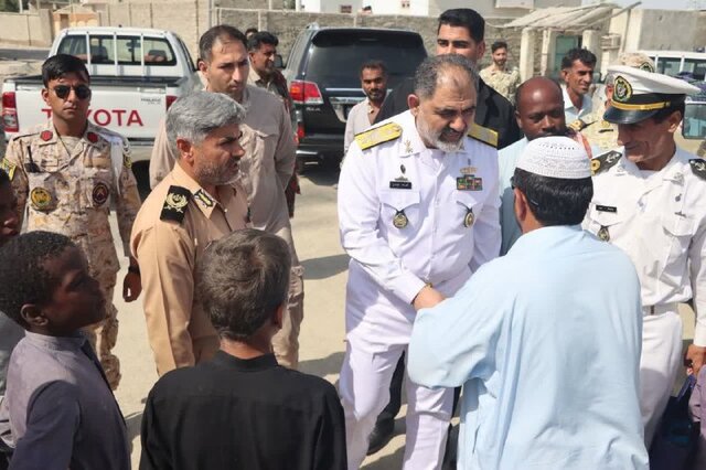 حضور امیر ایرانی در بین مردم سیل زده دشتیاری