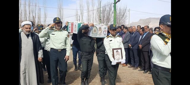 مراسم تشییع و تدفین مرزبان شهید در شهرستان جیرفت برگزار شد