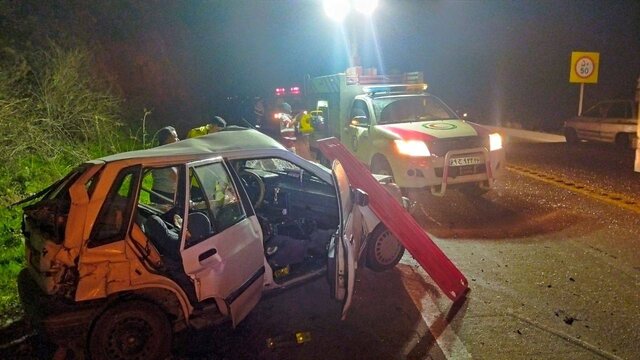 برخورد پژو ۲۰۶ با پراید در محور آشخانه به جنگل گلستان ۴ مصدوم بر جای گذاشت