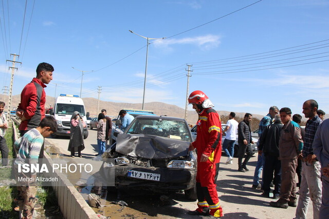 تصادف ۲ خودرو در زنجان با هفت مجروح و یک کشته