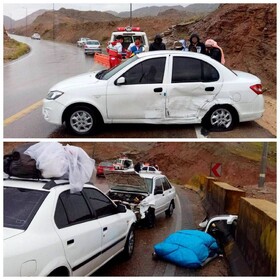 تصادف زنجیره ای دردشتستان دو مصدوم برجای گذاشت