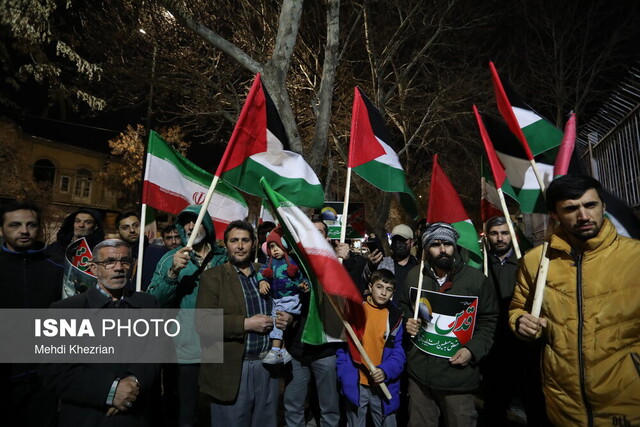 تجمع اعتراضی مردم همدان در محکومیت جنایات جدید رژیم صهیونیستی