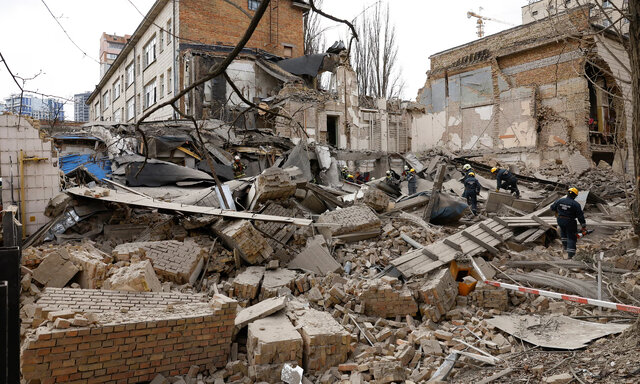 حمله روسیه به دفاتر سرویس امنیتی اوکراین با موشکهای هایپرسونیک