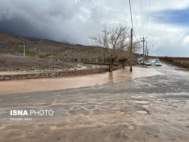 ویدیو/از طغیان رودخانه تا مسدودی جاده در شهرستان مهریز