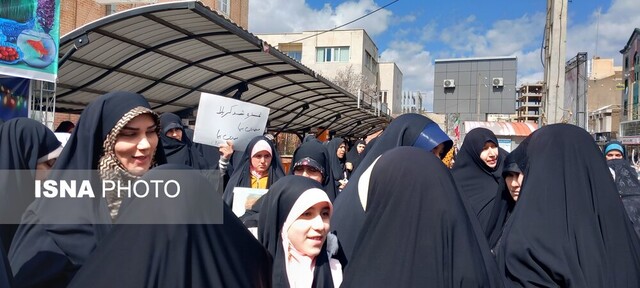 تجمع اعتراضی مردم ارومیه در محکومیت کشتار زنان و کودکان غزه