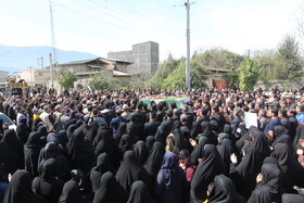 آیین تشییع شهید محمد مهدی نجاتی نیا در روستای النگ از توابع شهرستان کردکوی