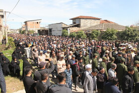 آیین تشییع شهید محمد مهدی نجاتی نیا در روستای النگ از توابع شهرستان کردکوی