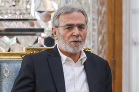 زیاد نخاله دبیرکل جنبش جهاد اسلامی فلسطین در دیدار با محمدباقر قالیباف، رئیس مجلس شورای اسلامی