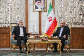 دیدار زیاد نخاله، دبیرکل جنبش جهاد اسلامی فلسطین با محمدباقر قالیباف، رئیس مجلس شورای اسلامی
