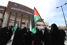 تجمع مردمی و دانشجویان در حمایت از مردم غزه
