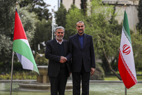 دیدار زیاد النخاله، دبیرکل جنبش جهاد اسلامی فلسطین با حسین امیرعبدالهیان، وزیر امور خارجه