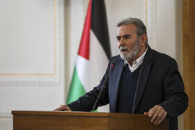 نشست خبری زیاد النخاله، دبیرکل جنبش جهاد اسلامی فلسطین در پاپان دیدار با حسین امیرعبدالهیان، وزیر امور خارجه