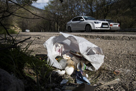 رهاسازی زباله توسط مسافران در ایام نوروز -  پارک ملی گلستان
