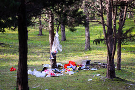 رها سازی زباله توسط مسافران نوروزی در گیلان