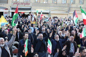 اجتماع مردم همدان در محکومیت رژیم صهیونسیتی