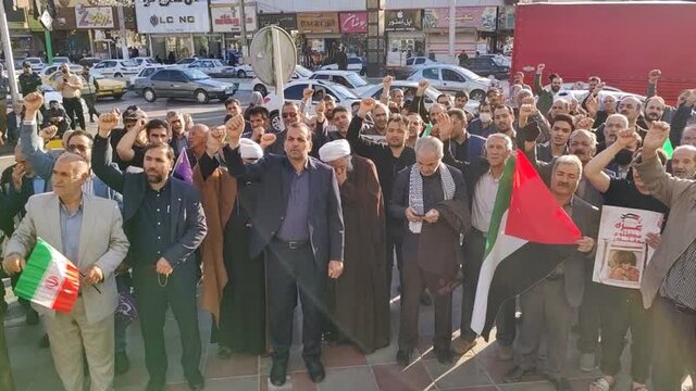 تجمع مردم قرچک در محکومیت جنایات رژیم صهیونیستی