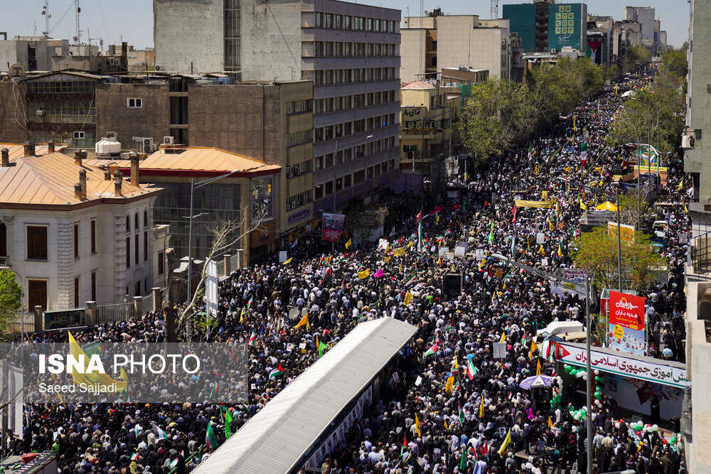 راهپیمایی روز قدس در ایران/ تشییع پیکر شهدای راه قدس در تهران