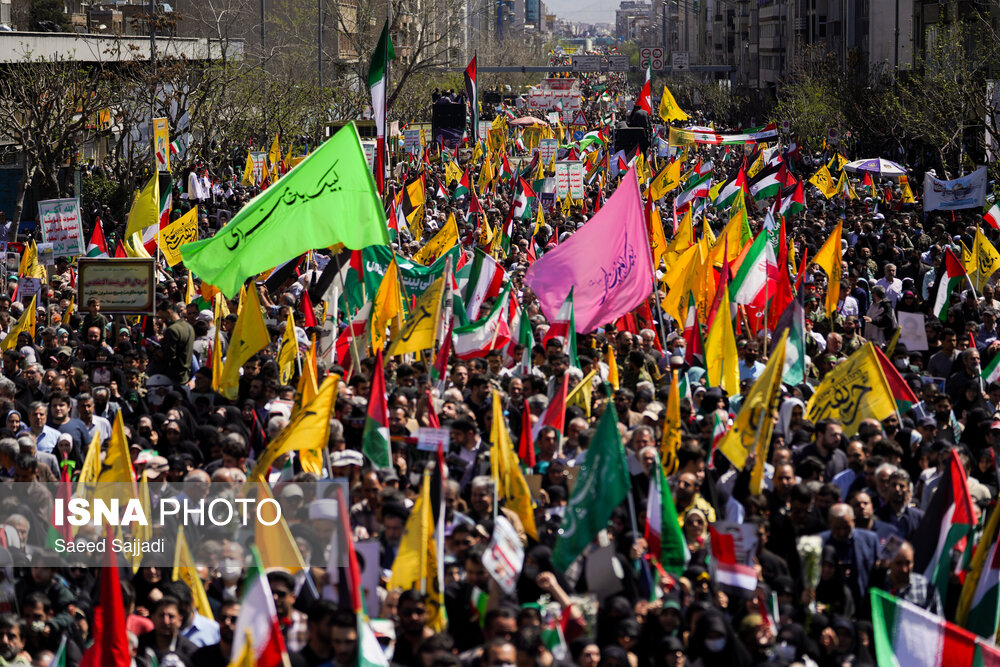 راهپیمایی روز قدس در ایران/ تشییع پیکر شهدای راه قدس در تهران