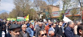 طنین انداز شدن شعار «مرگ بر اسرائیل» در ارومیه
