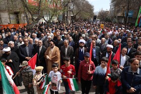 راهپیمایی روز قدس در آذربایجان شرقی