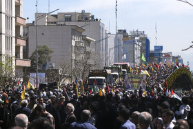 تشییع پیکر شهدای حمله رژیم صهیونیستی به کنسولگری ایران در سوریه همزمان با مراسم راهپیمایی روز جهانی قدس در تهران -۴