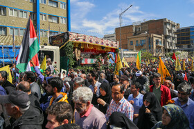 تشییع پیکر شهدای حمله رژیم صهیونیستی به کنسولگری ایران در سوریه همزمان با مراسم راهپیمایی روز جهانی قدس در تهران -۴