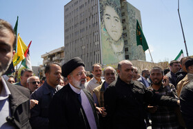سید ابراهیم رییسی رییس جمهور در مراسم راهپیمایی روز جهانی قدس در تهران