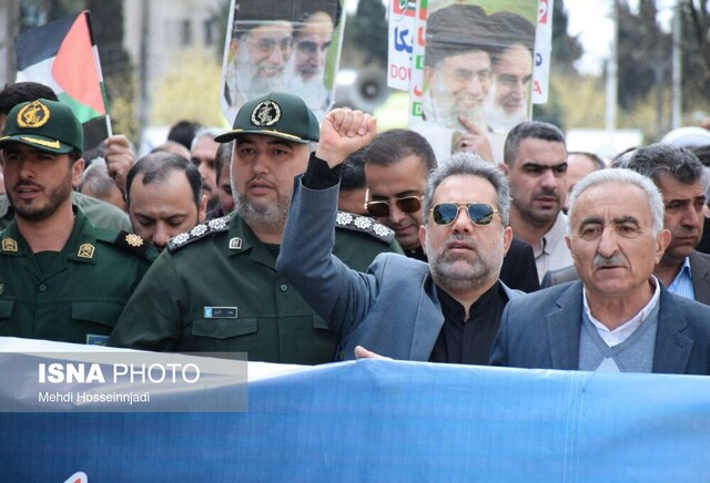 حضور باشکوه مردم روزه دار شهرستان آستارا در راهپیمایی روز قدس