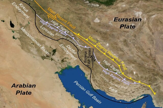 جنبایی گسل پیشژرفای زاگرس مسبب فوج لرزههای خوزستان جنبایی گسل پیشژرفای زاگرس مسبب فوج لرزههای خوزستان