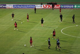 تمرین دو تیم فوتبال تراکتور و آلومینیوم اراک قبل از بازی