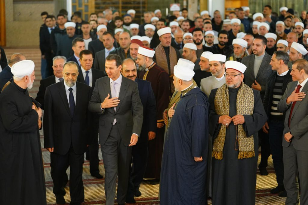 حضور بشار اسد در نماز عید سعید فطر