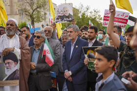 اجتماع مردم شیراز در حمایت از عملیات سپاه علیه رژیم صهیونیستی