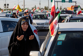 راهپیمایی خودرویی در حمایت از حمله سپاه به رژیم صهیونیستی - قم