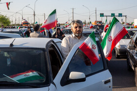 راهپیمایی خودرویی در حمایت از حمله سپاه به رژیم صهیونیستی - قم