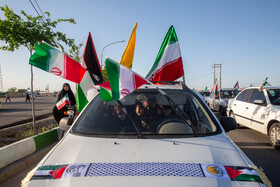 راهپیمایی خودرویی در حمایت از حمله سپاه به رژیم صهیونیستی - قم