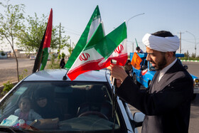 راهپیمایی خودرویی در حمایت از حمله سپاه به رژیم صهیونیستی - قم