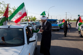 راهپیمایی خودرویی در حمایت از حمله سپاه به رژیم صهیونیستی - قم