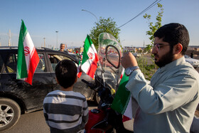 راهپیمایی خودرویی در حمایت از حمله سپاه به رژیم صهیونیستی - قم